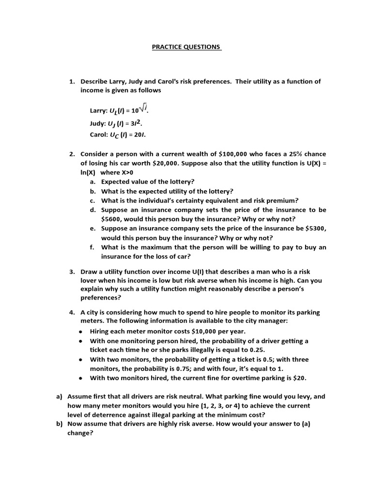 Practice Questions For Tutorial 3 - 2020 - Section B | PDF | Labour ...