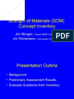Strength of Materials (SOM) Concept Inventory: Jim Morgan, Jim Richardson