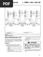 Service Manual SM01-001-007.00: Boom Rest Extension, R & I Warning