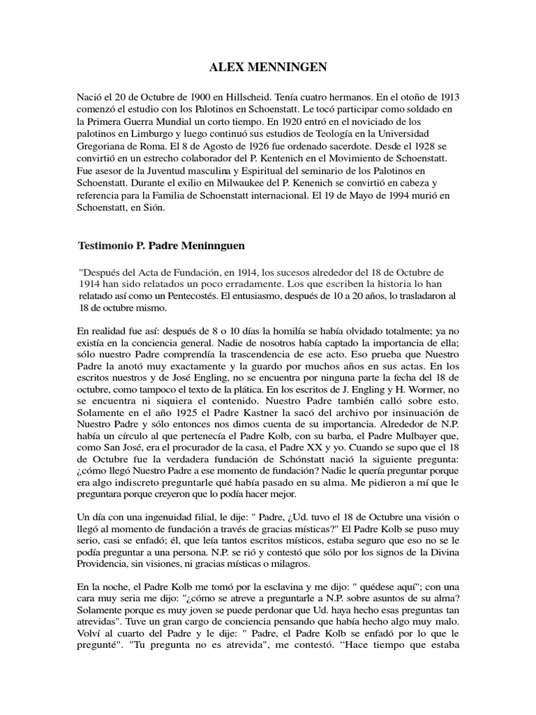 Alex Menningen | PDF | Educación religiosa | Religión y creencia
