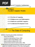 Advanced Computer Architecture: Section 1 Parallel Computer Models