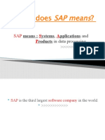 What Does ?: SAP Means