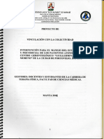 Fisioterapia - Proyecto Intervencion en el manejom fisico y psicosocial