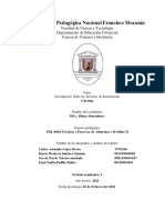 Investigación Sobre Los Servicios de Restauración