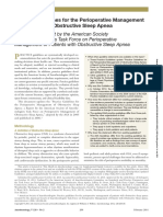 Practice Guidelines For The Perioperative Management of Patients With Obstructive Sleep Apnea