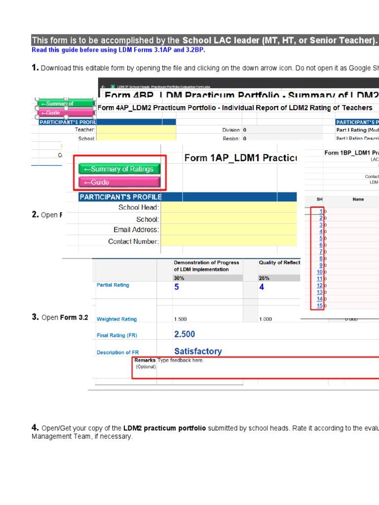 LDM Forms Guide for School LAC Leaders | PDF | Computing | Computing ...