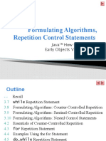 Formulating Algorithms,: Repetition Control Statements