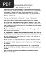 Restaurando El Altar Familiar