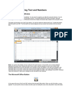 The Excel Window Basics