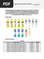 Johnson & Johnson Recalling Sunscreens Due To Benzene Traces