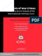 Elements of War Crimes Under The Rome Statute of The International Criminal Court - Sources and Commentary