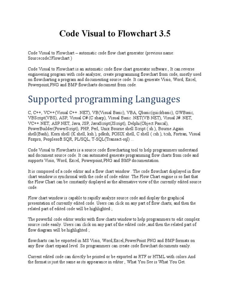 Code Visual To Flowchart 3 | PDF | Microsoft Excel | Visual Basic For ...