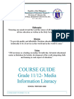 Course Guide: Grade 11/12-Media Information Literacy