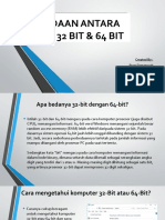 PERBEDAAN ANTARA 32 & 64 Bit