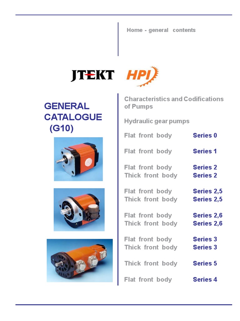 Home general contents of HPI Pumps G10 Catalogue PDF Motor Oil Pump