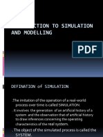 Introduction To Simulation and Modelling