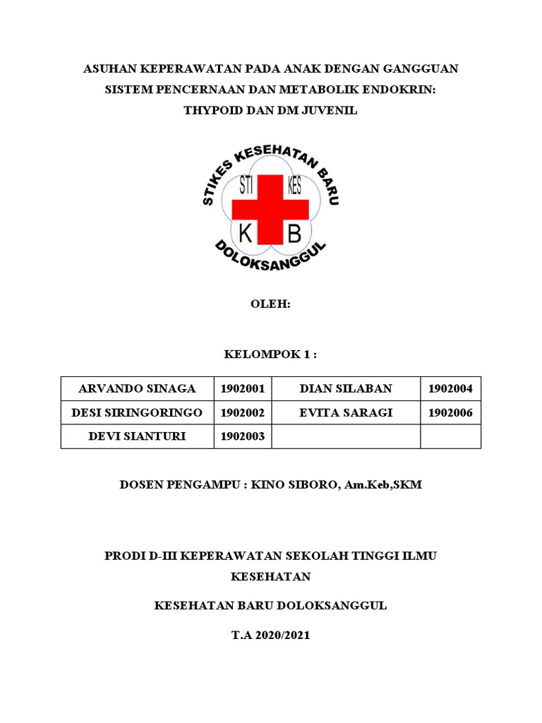 Asuhan Keperawatan Anak: Tifoid & DM Juvenil | PDF