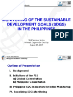 Monitoring of The Sustainable Development Goals (SDGS) in The Philippines