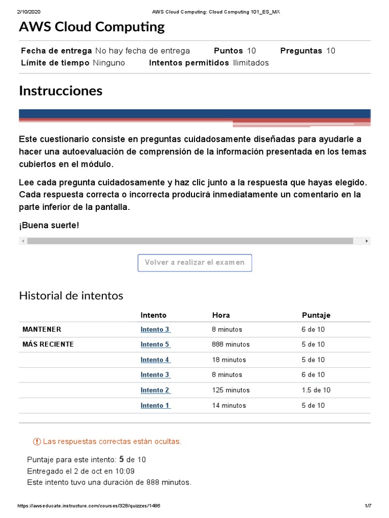 Introducción a AWS Cloud Computing | PDF | Servicios web de Amazon ...