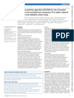 Living Risk Prediction Algorithm QCOVID For Risk o