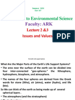Introduction To Environmental Science: Faculty: ARK