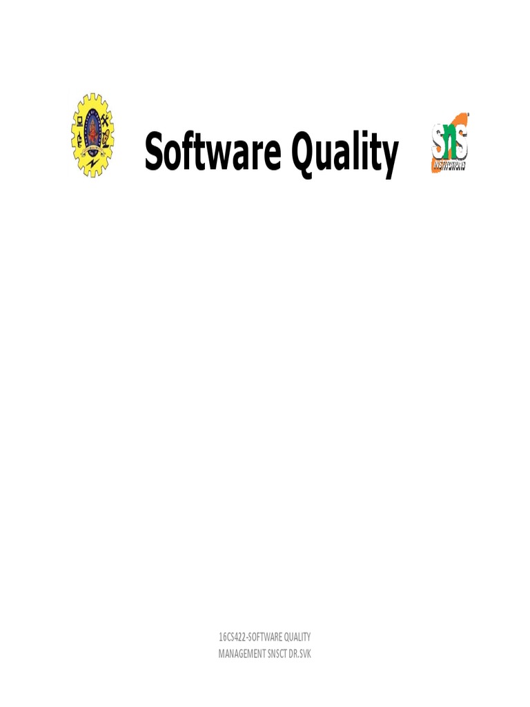 Key Concepts in Software Quality Management | PDF | Software Quality ...