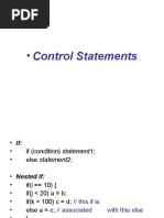 Control Statements