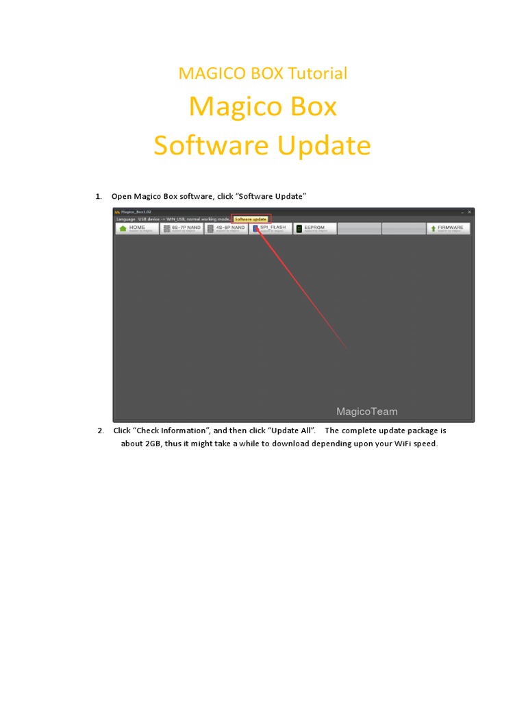 Magico Box Software Update Guide | PDF | Finance & Money Management ...