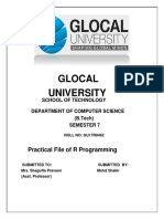 Glocal University: Practical File of R Programming