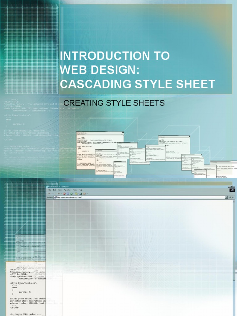 Introduction To Web Design: Cascading Style Sheet | PDF | Html Element ...