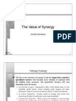 The Value of Synergy: Aswath Damodaran