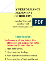 Energy Performance Assessment of Boilers: Manohar Tatwawadi Director, TOPS