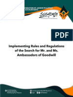 Mr and Ms Ambassador of Goodwill document rules