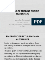 Handling of Turbine During Emergency