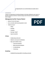 Accident: Management of The Trauma Patient