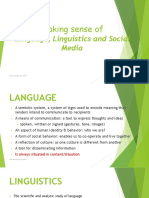 Making Sense Of: Language, Linguistics and Social Media