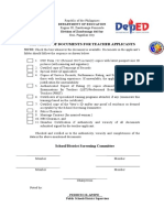 Deped Teacher 1 Applicant Checklist