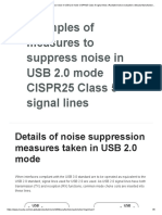 Examples of Measures To Suppress Noise in USB 2.0 Mode CISPR25 Class 5 Signal Lines