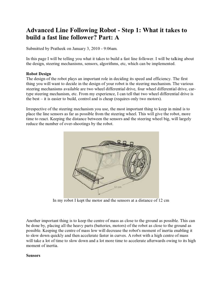 Advanced Line Following Robot | PDF