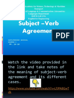 Subject-Verb Agreement