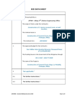 Construction of Covered Court Bid Data Sheet