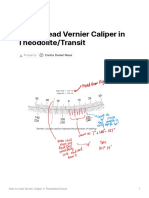 How To Read Vernier Caliper in Theodolite/Transit: Property