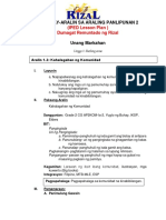 IPED-AP 2 Lesson Plan-Aralin 1.3 Kahalagahan NG Komunidad