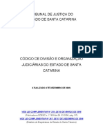 Código de Divisão e Organização Judiciárias Do Estado de SC