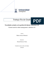 Trabajo Fin de Grado: Necesidades Actuales en La Gestión Del Talento: Soluciones 4.0