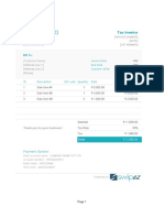 Tax invoice template for businesses