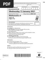 4MA1 2H - January 2021 Examination Paper