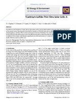 Cadmium Telluride/Cadmium Sulfide Thin Films Solar Cells: A Review