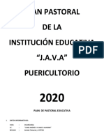 Plan de Pastoral Java 2020