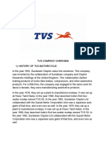 Tvs Company Overview 1) History of Tvs Motorcycle